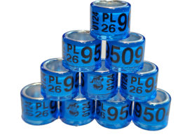 Obrączki na Standardy, Pocztowe PL 2025 r. 9mm